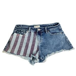 Shyanne Women's High Rise Americana Panel Shorts  Size‎ 28